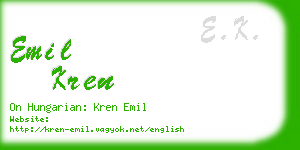 emil kren business card